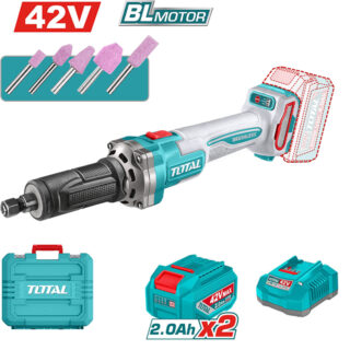 Bộ máy mài khuôn dùng pin 42V Total TDGLI42012 (2 Pin 2.0Ah, 1 Sạc)