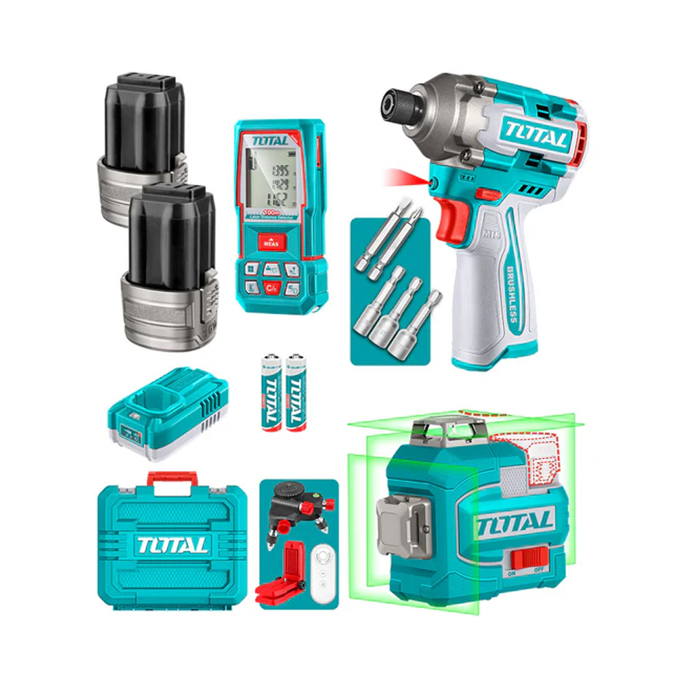 combo-may-van-vit-tirli16171-va-may-can-muc-laser-xanh-tll301200-may-do-khoang-cach-tia-laser-tmt51036-total-tosli250886-1766130817 Combo máy vặn vít TIRLI16171 và Máy cân mục laser xanh TLL301200, Máy đo khoảng cách tia laser TMT51036 Total TOSLI250886