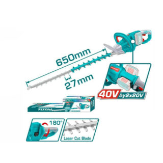 Máy cắt tỉa hàng rào dùng pin 2x20V Total THTLI40028 (Chưa Pin & Sạc)