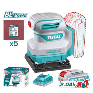Máy chà nhám vuông dùng pin 20V Total TSHSLI20241 (1 Pin 2.0Ah, 1 Sạc)