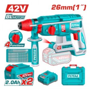 Máy khoan bê tông dùng pin 42V Total TRHLI422682 (2 Pin 2.0Ah, 1 Sạc)