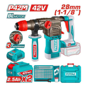 Máy khoan bê tông dùng pin 42V Total TRHLI422882 (2 Pin 2.5Ah, 1 Sạc)