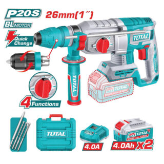 Máy khoan bê tông dùng pin Total TRHLI202689 (2 Pin 4.0Ah, 1 Sạc)
