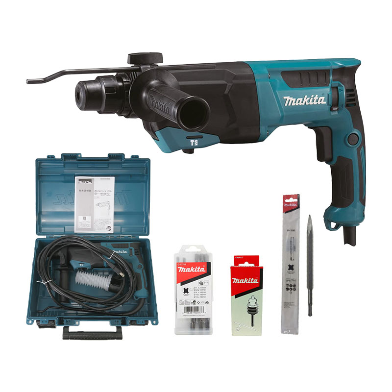 may-khoan-bua-3-chuc-nang-800w-makita-hr2670x5-kem-phu-kien-1732942256 Máy khoan búa 3 chức năng 800W Makita HR2670X5 (Kèm phụ kiện)