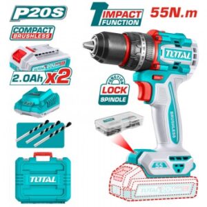 Máy khoan động lực dùng pin 20V Total TIDLI20558 (2 Pin 2.0Ah, 1 Sạc)