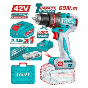 Máy khoan động lực dùng pin 42V Total TIDLI426981 (1 Pin 2.0Ah, 1 Sạc)