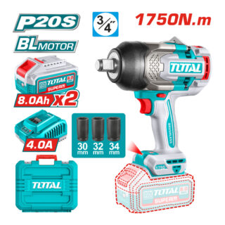 Máy vặn bu lông dùng pin 20V Total TIWLI20175 (2 Pin 8.0Ah, 1 Sạc)