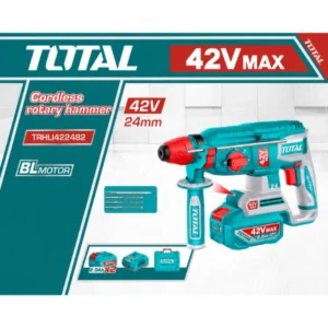 Máy khoan bê tông 24mm không chổi than dùng pin 42V Total TRHLI422482