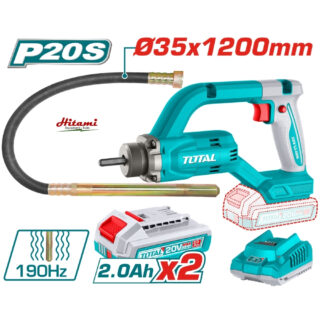 Máy đầm bê tông dùng pin Lithium 20V (không kèm pin & sạc)