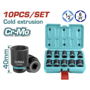 1/2" Bộ đầu tuýp 10 chi tiết 38mm Total THISTD12101