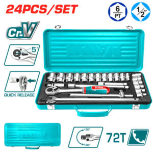 1/2" Bộ tuýp 24 chi tiết 10-32mm Total THT121242