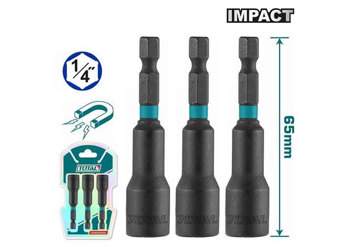 10-13-14mm-bo-mui-ban-ton-3-chi-tiet-14-total-tac2703431 10, 13, 14mm Bộ mũi bắn tôn 3 chi tiết 1/4" Total TAC2703431