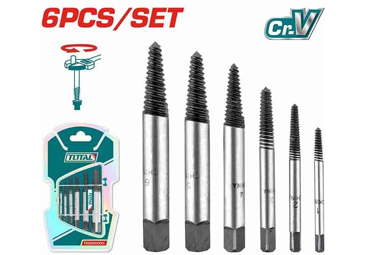 3-25mm-bo-mui-ren-taro-lay-bu-long-oc-vit-gay-6-chi-tiet-total-tacse0061 3-25mm Bộ mũi ren taro lấy bu lông ốc vít gãy 6 chi tiết Total TACSE0061