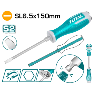 Tua vít dẹp đóng xuyên 6X150mm TOTAL THGS61506