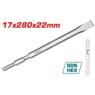 Mũi đục dẹp đuôi lục giác bi gài Total TAC153172 17x280mm