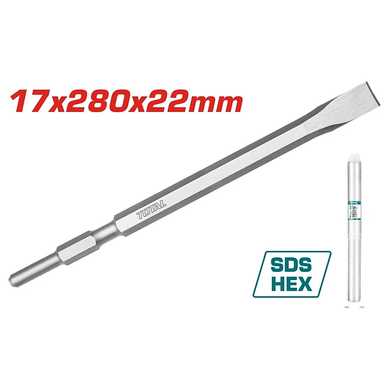 7e1723dd5480008bcd67cc160cdddd40-png Mũi đục dẹp đuôi lục giác bi gài Total TAC153172 17x280mm