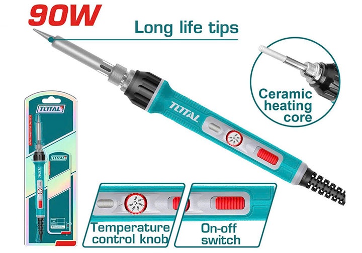 90w-mo-han-chi-chinh-nhiet-total-tet01608 90W Mỏ hàn chì chỉnh nhiệt Total TET01608