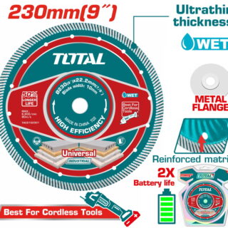 Đĩa cắt gạch siêu mỏng 230mm kèm tán Total TAC2152301