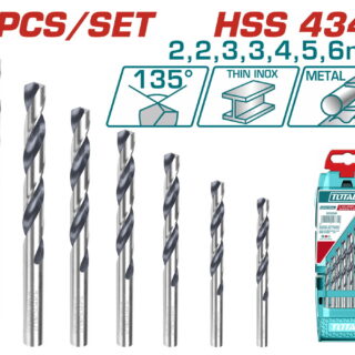 Bộ 7 mũi khoan kim loại HSS Total TACSD0075