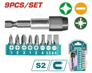 Bộ đầu tua vít 9 chi tiết Total TACSD3091