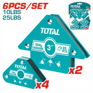 Bộ 6 ke góc nam châm hàn 3 góc Total TAMWH6002