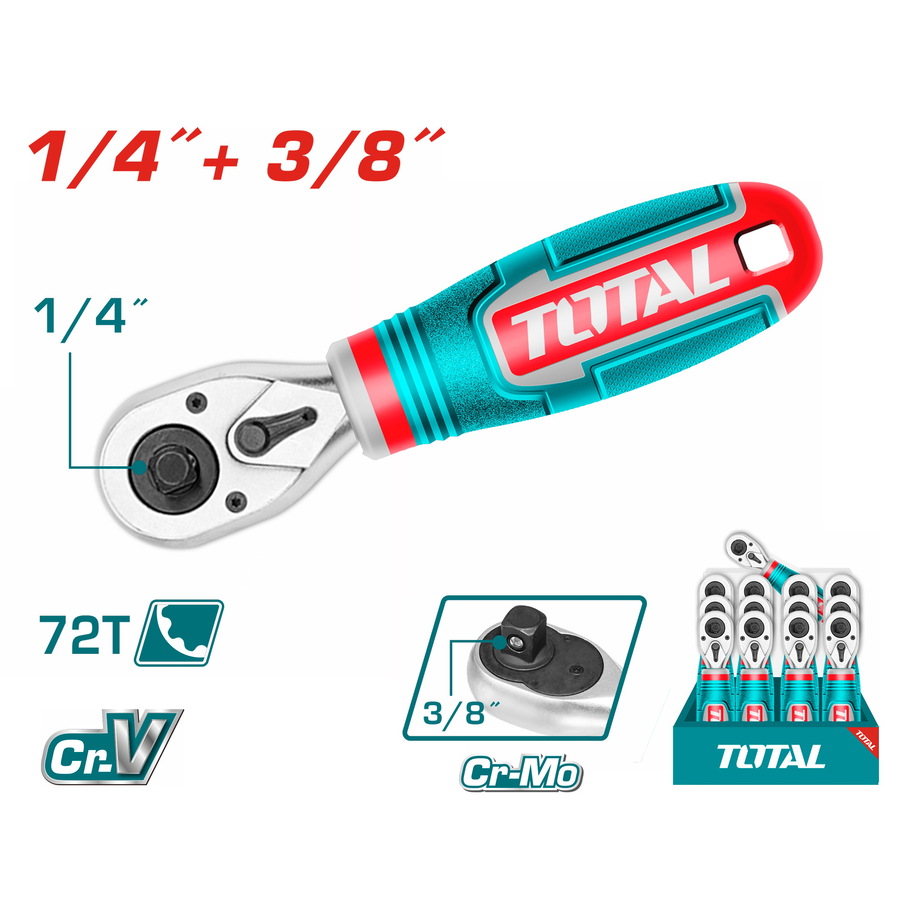 THT1061438 Tay vặn lớn 1/4 inch và 3/8 inch Total THT1061438