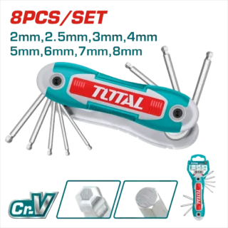 Bộ lục giác xếp đầu bi 8 chi tiết Total THT1061836