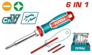 Bộ tuốc nơ vít (tô vít) 6 đầu Total THT2506076