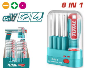 Bộ đầu tuốc nơ vít (tô vít) 9 chi tiết Total THT250906