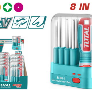 Bộ đầu tuốc nơ vít (tô vít) 9 chi tiết Total THT250906