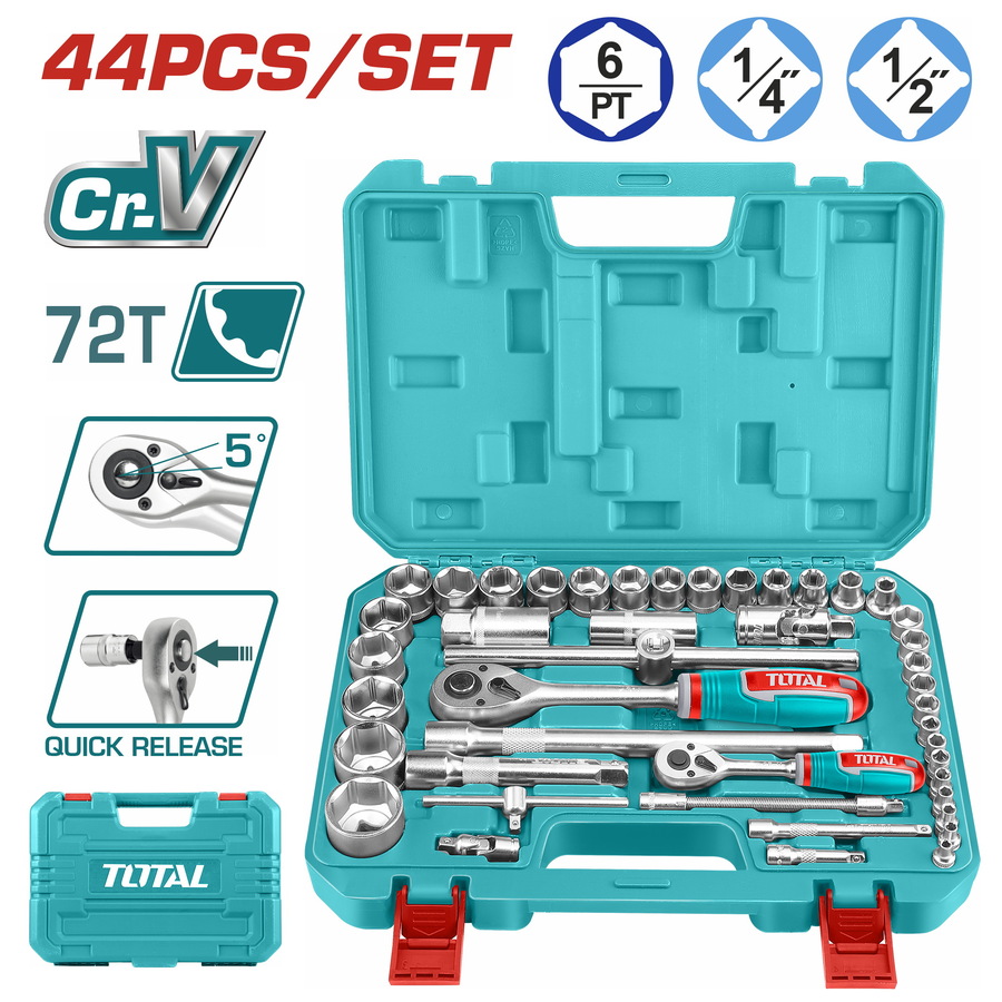 THT421441 Bộ tuýp 44 chi tiết Total THT421441 1/2"