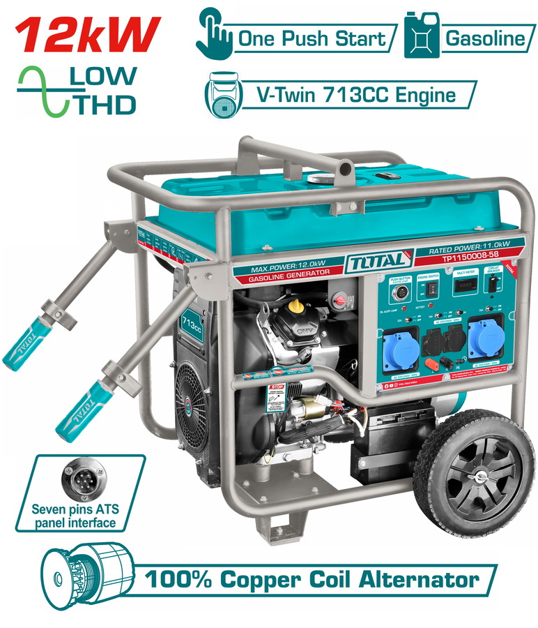 TP1150008 Máy phát điện gia đình xăng Total TP1150008 12.5KW