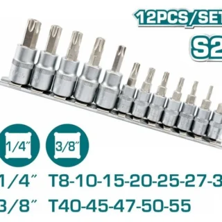 Bộ 12 đầu tuýp lục giác bông sao Total THT1438121