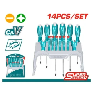 Bộ 14 tua vít chuẩn TOTAL THT250614