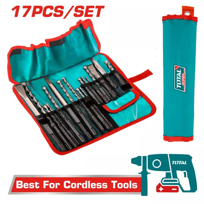 bo-17-mui-be-tong-va-mui-duc-dau-gai-sds-plus-total-tacsd91701-1749455140 Bộ 17 mũi bê tông và mũi đục đầu gài SDS Plus Total TACSD91701