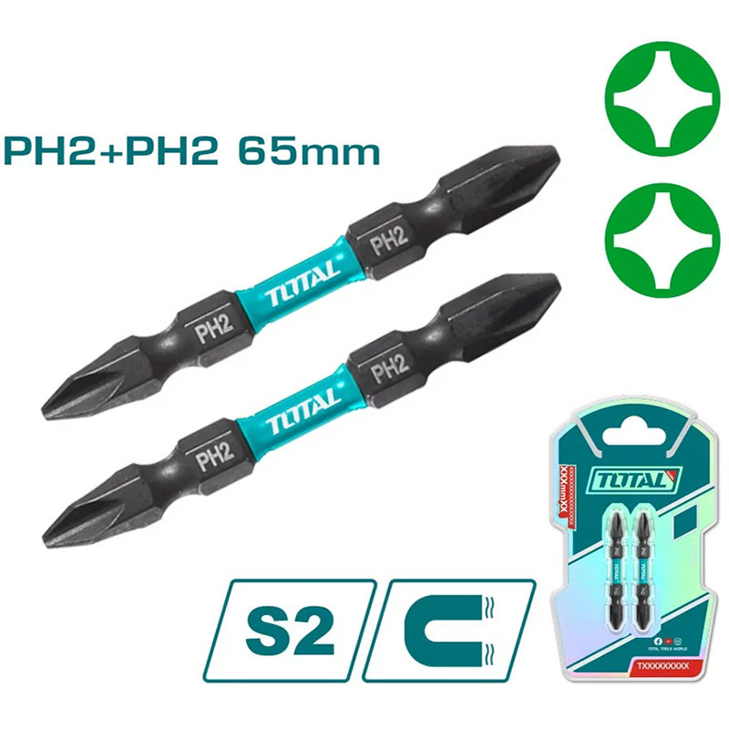 bo-2-mui-bat-vit-ph2ph2-total-tacim72ph265-65mm-1767430276 Bộ 2 mũi bắt vít PH2+PH2 TOTAL TACIM72PH265 (65mm)
