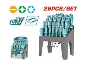Bộ 26 tua vít dẹp, bake và chuẩn Total THT250626