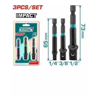 Bộ 3 đầu chuyển vặn tuýp Total TAC273651