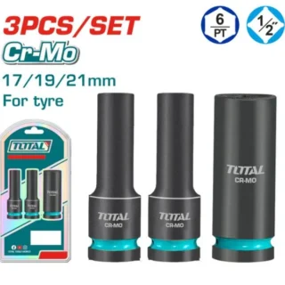 Bộ 3 Đầu Tuýp Tác Động Sâu Dr 1/2" TOTAL THKISD12042L