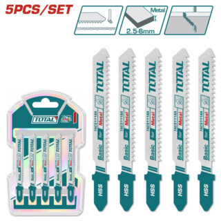 Bộ 5 lưỡi cưa lọng kim loại 21 răng Total TAC51118A