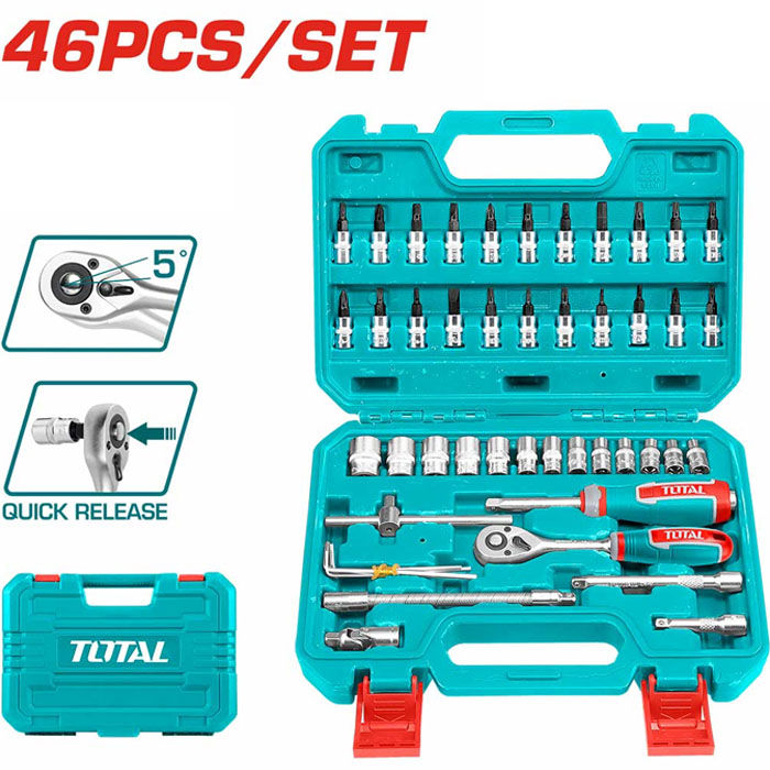 bo-dung-cu-co-khi-46-dau-tuyp-1-4-inch-total-tht141462-1719300585 Bộ dụng cụ cơ khí 46 đầu tuýp 1/4 inch Total THT141462