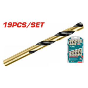 Bộ mũi khoan kim loại HSS 19 chi tiết Total TAKSDB9195 1-10mm