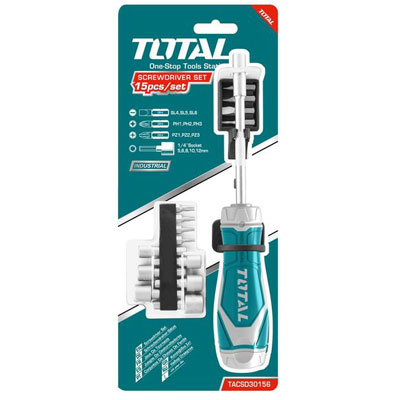 bo-mui-vit-15-chi-tiet-total-tacsd30156 Bộ mũi vít 15 chi tiết Total TACSD30156