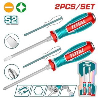 Bộ tuốc nơ vít đóng dẹp và bake 2 chi tiết Total TGTST0206