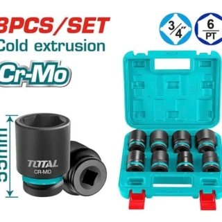 Bộ Tuýp 3/4 Total THKISD34081 Thép CR-MO 8 Tuýp 26-38mm Loại Dài 55mm