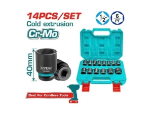 Bộ tuýp đen ngắn Total THISTD12141 loại 1/2 inch có 14 chi tiết (10 - 27mm)