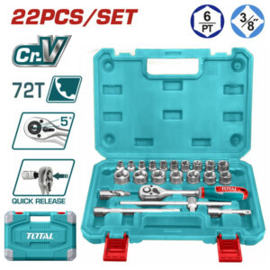 Bộ tuýp và cần siết 25 chi tiết 3/8" Total THT381221