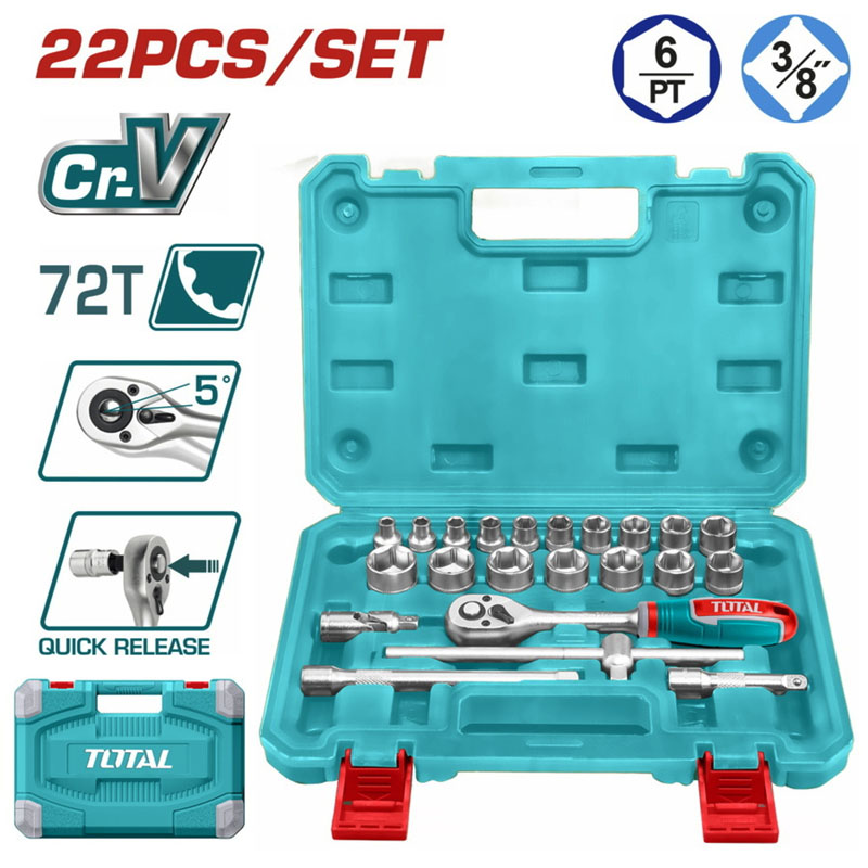 bo-tuyp-va-can-siet-25-chi-tiet-3-8-total-tht381221-1773802151 Bộ tuýp và cần siết 25 chi tiết 3/8" Total THT381221