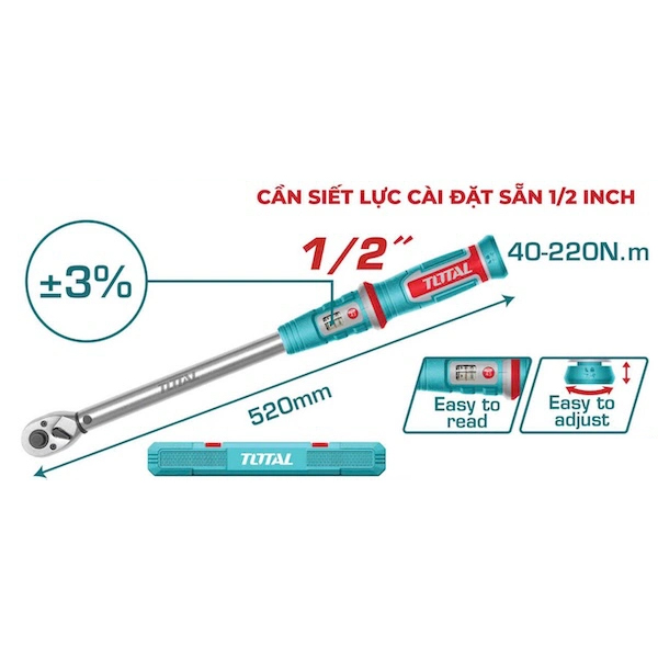 can-siet-luc-co-man-hinh-40-220nm-total-thptw1220n6-1-2-1776390281 Cần siết lực có màn hình 40-220N.m Total THPTW1220N6 (1/2")