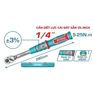 Cần siết lực có màn hình 5-25 N.m Total THPTW1425N8 (1/4")